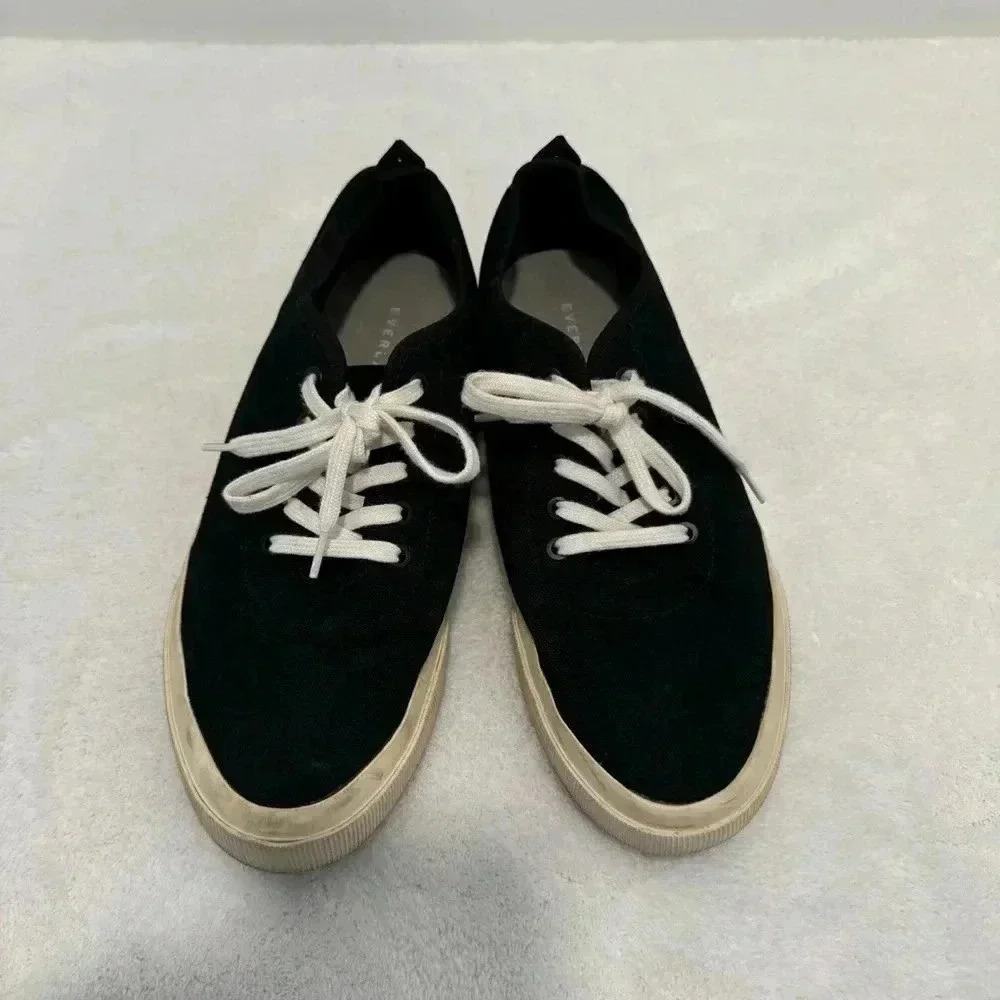 Everlane Canvas Sneakers in Black size 7